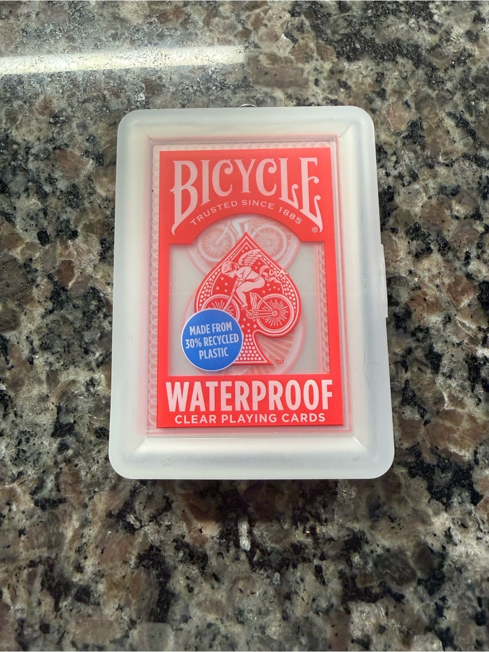 Bicycle Waterproof Clear Playing Cards - Red